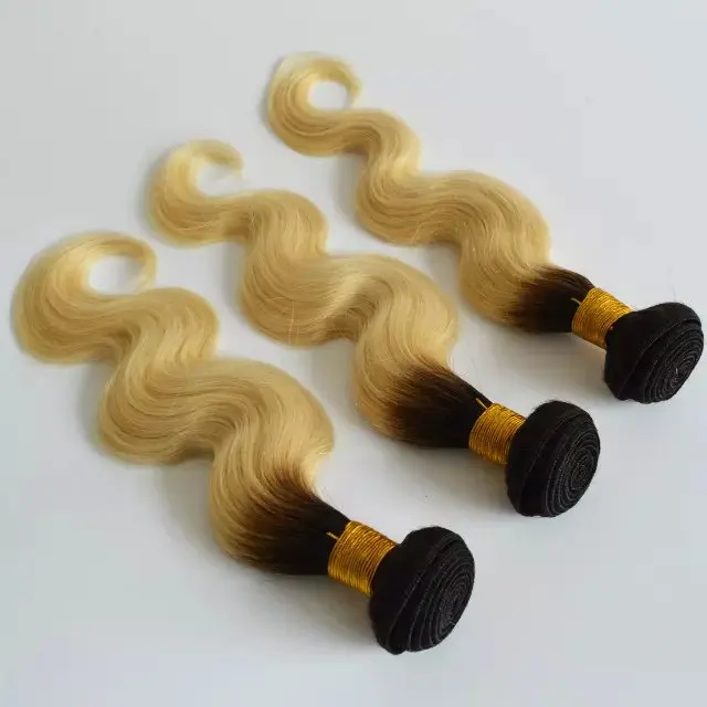 

Grade 7A Ombre Malaysian Virgin Hair Body Wave 1B613 Platinum Blonde 2 Tone Ombre Hair Extensions Malaysian Body Wave Human Hair