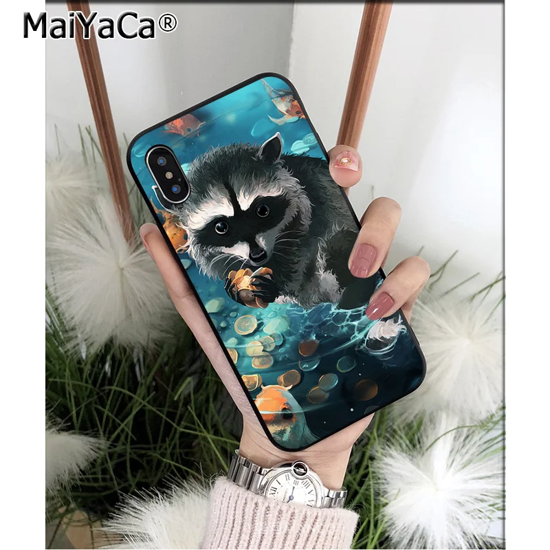 MaiYaCa животное енот лиса высокое качество чехол для телефона iPhone X XS MAX 6 6S 7 7plus 8 8Plus 5 5S XR - Цвет: A11