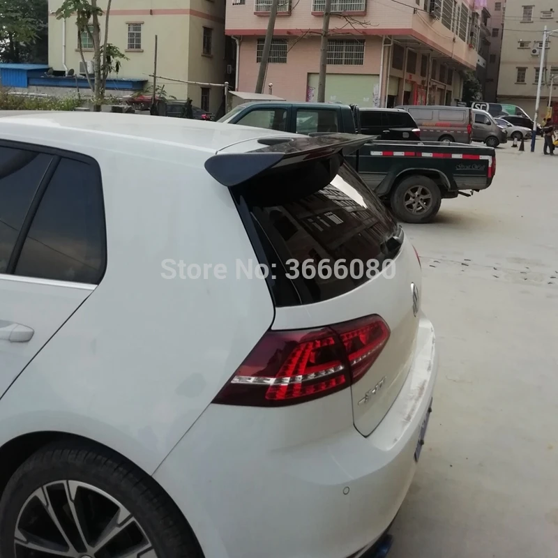 

Car Styling Exterior Rear Spoiler Wing Tail Trunk Lid Cover Decoration For Volkswagen Golf 7 Spoiler 2014 2015 2016 2017