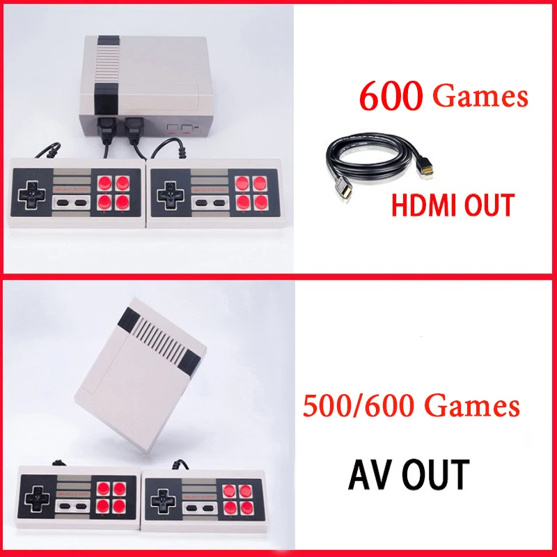 CoolBaby Мини ТВ игровая консоль Поддержка HDMI/AV 8 бит Ретро видео встроенный 600/500 игр