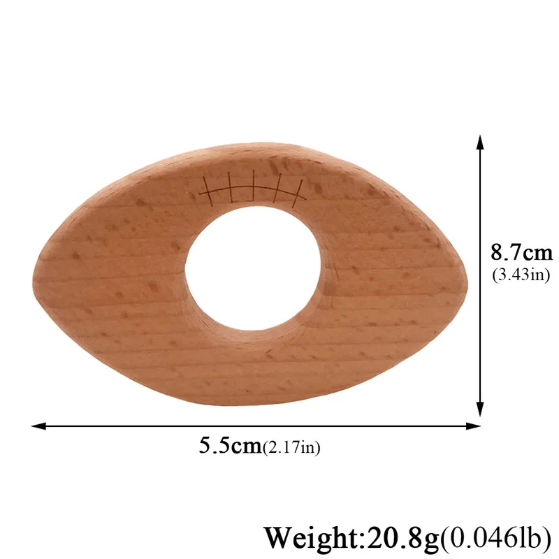5 шт. Прорезыватель для зубов, прорезыватель из буковой древесины, детский Прорезыватель для зубов, гимнастическая игрушка, радужные бейсбольные принадлежности, подвеска для прорезывания зубов, держатель для кормления