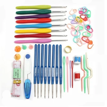 

Crochet Hooks Set Hand Knitting Needles with Handle For Needlework DIY Sewing Smooth Yarn Stitches Weave Craft