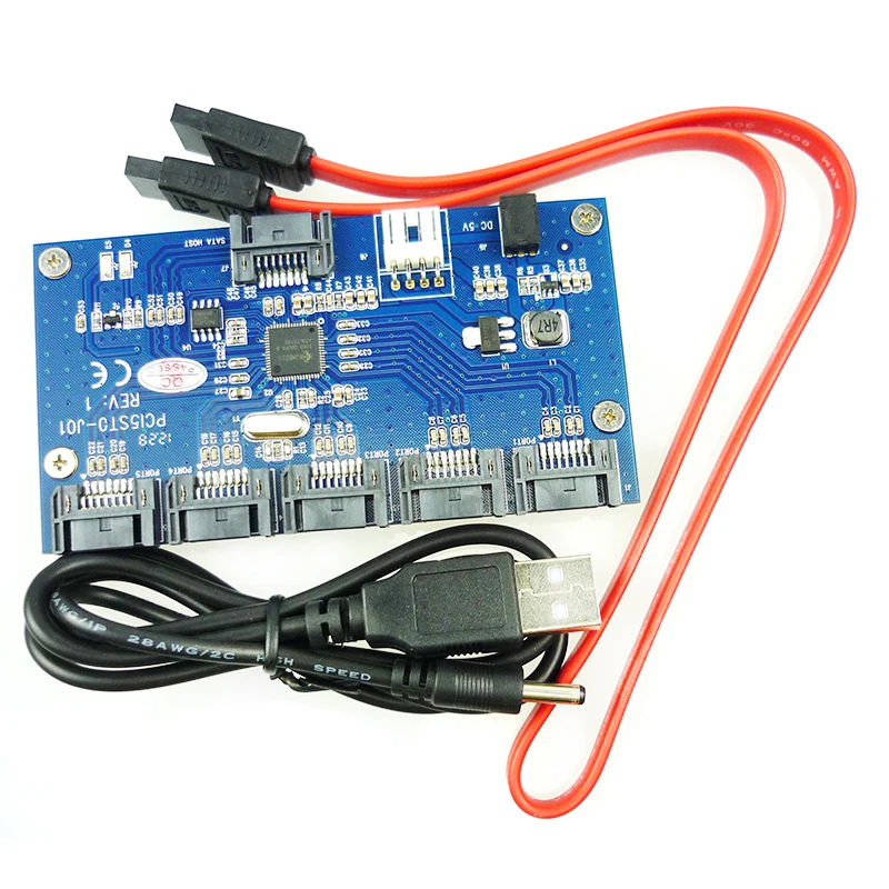 Factory price Adapter Card SATA 1 to 5 Port Converter ( Multiplier ) Riser card | Компьютеры и офис