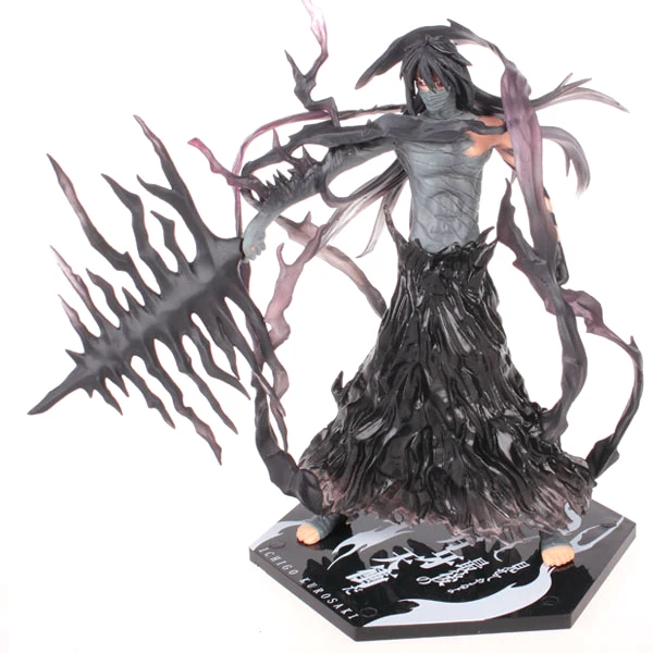 

Bleach Cosplay 19cm/7.5'' Kurosaki Ichigo The Final Moon Fang Heaven-Piercer PVC Action Figures Model Toys Garage Kit