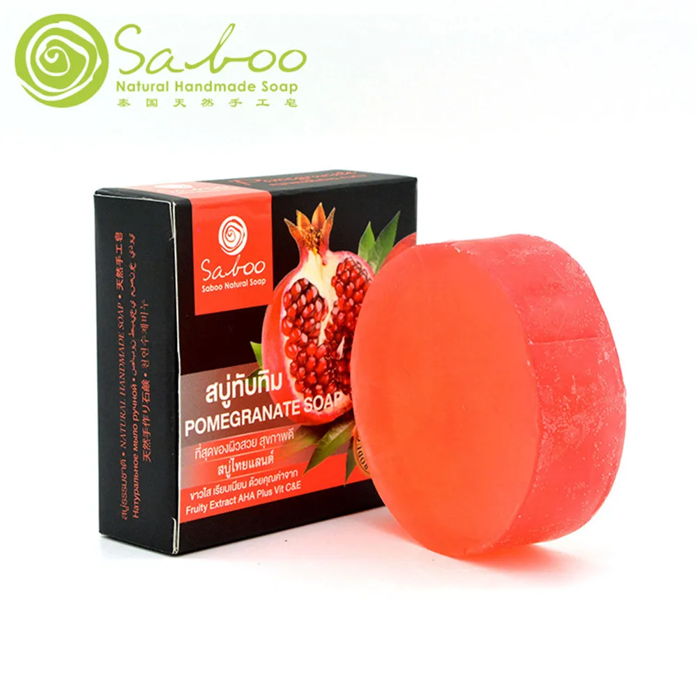 Saboo Thai handmade soap oil bath soap pomegranate fruit flavor Thai ...