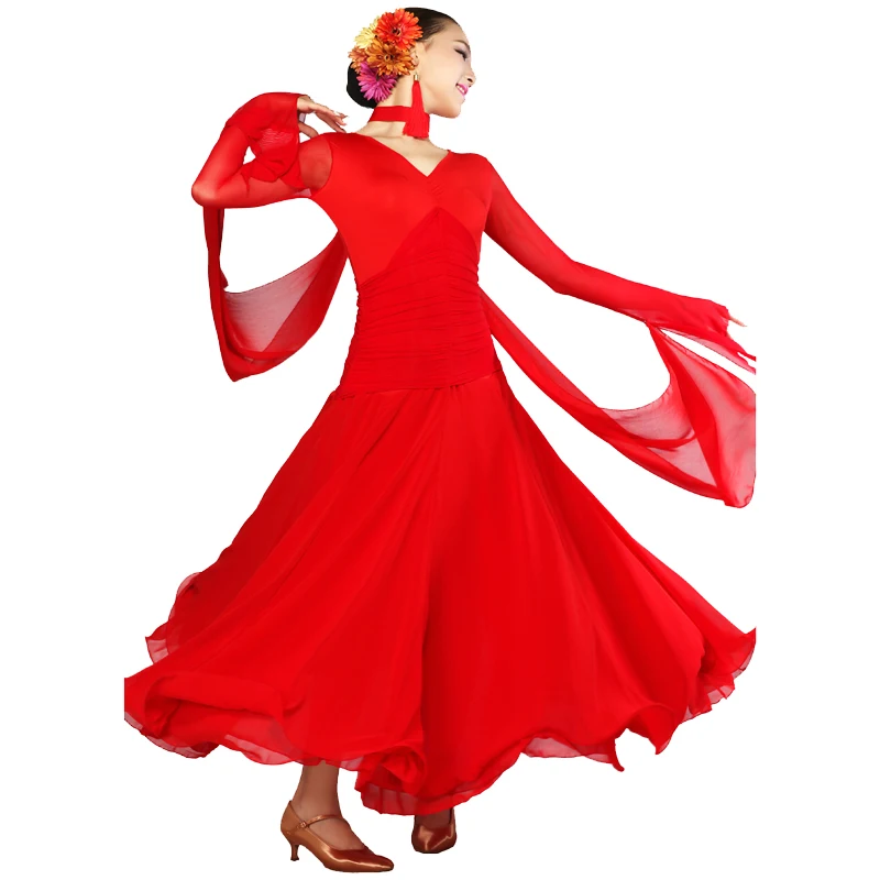

Adult Modern Dance Dresses Ballroom Dancing Dress Women Waltz Dance Expansion Dress Tango Dresses Performance Costume #0520 - 50