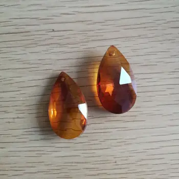 

60 pieces tea Crystal Chandeliers Almond Shape 38mm glass lamp parts lighting decor