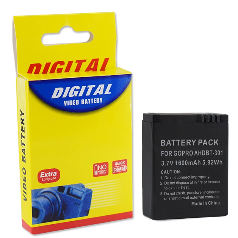 3.7 v AHDBT-301 hero3 bateria + usb