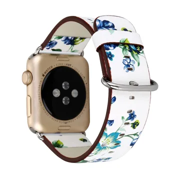 

Apple Watch Band 38mm 42mm Soft PU Leather Pastoral/Rural Style Replacement Strap Bracelet with Metal Adapter Watch Accessories