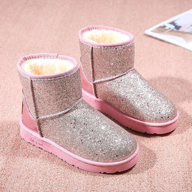 Cena Śnieg buty kobieta buty 2019 zima nowe kobiety botki moda Plus rozmiar płaskie botki cekiny panie bawełniane buty Botas feminina