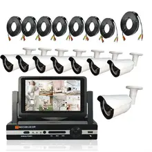 960 P домашняя система видеонаблюдения 8ch уличная Водонепроницаемая камера видеонаблюдения 8 каналов AHD 1080 P цифровой видеорегистратор Система Скрытого видеонаблюдения камера комплекты видеонаблюдения