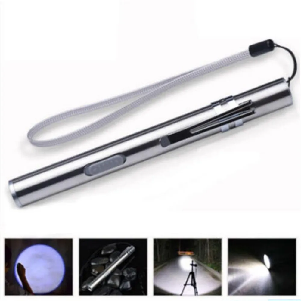 Led Light Rechargeable Flashlight Medical Usb Penlight Torch Waterproof