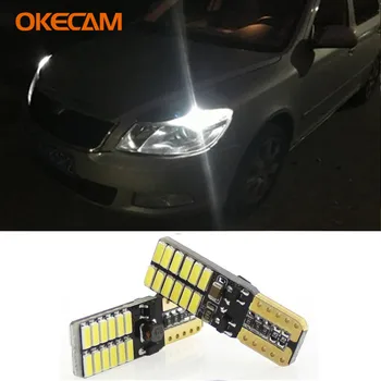 

T10 LED W5W Car LED Error Free Auto Lamp 12V Light Bulbs 24SMD For Skoda Octavia RS Rapid Fabia Yeti Octavia A5 A7 Car Styling
