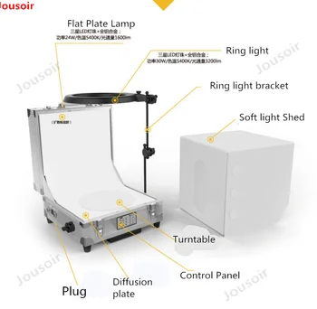 

LED Folding Photo Studio Lightbox 360 degree rotating photography automatic three-dimensional system 3D shooting CD50 T03 Y