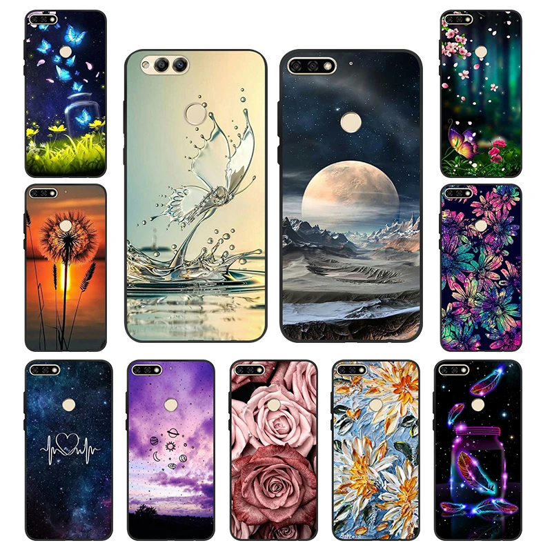 

FANATU Coque Huawei Y6 2018 Case Huawei Y6 Prime 2018 Case Silicon Soft Matte Phone Case Huawei Y6 2018 Y 6 Y6Prime Case Cover
