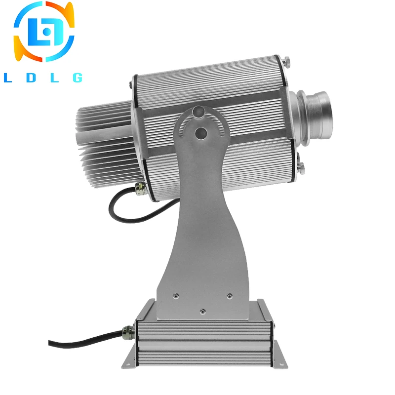 

Newest Rustproof Silver Two Images 20W LED Projector One Image Rotate Around Another Image 20W Custom Logo Gobo Projector Lights