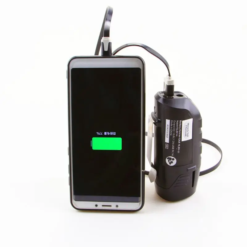 

USB Adapter Charger Holster Replacement For BOSCH Professional Li-ion Battery 10.8V/12V BHB120 AC/DC Adapters Power Supplies