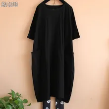 82, весенне-летняя одежда больших размеров, свободная футболка с коротким рукавом, большие хлопковые длинные дизайнерские рубашки 130 см