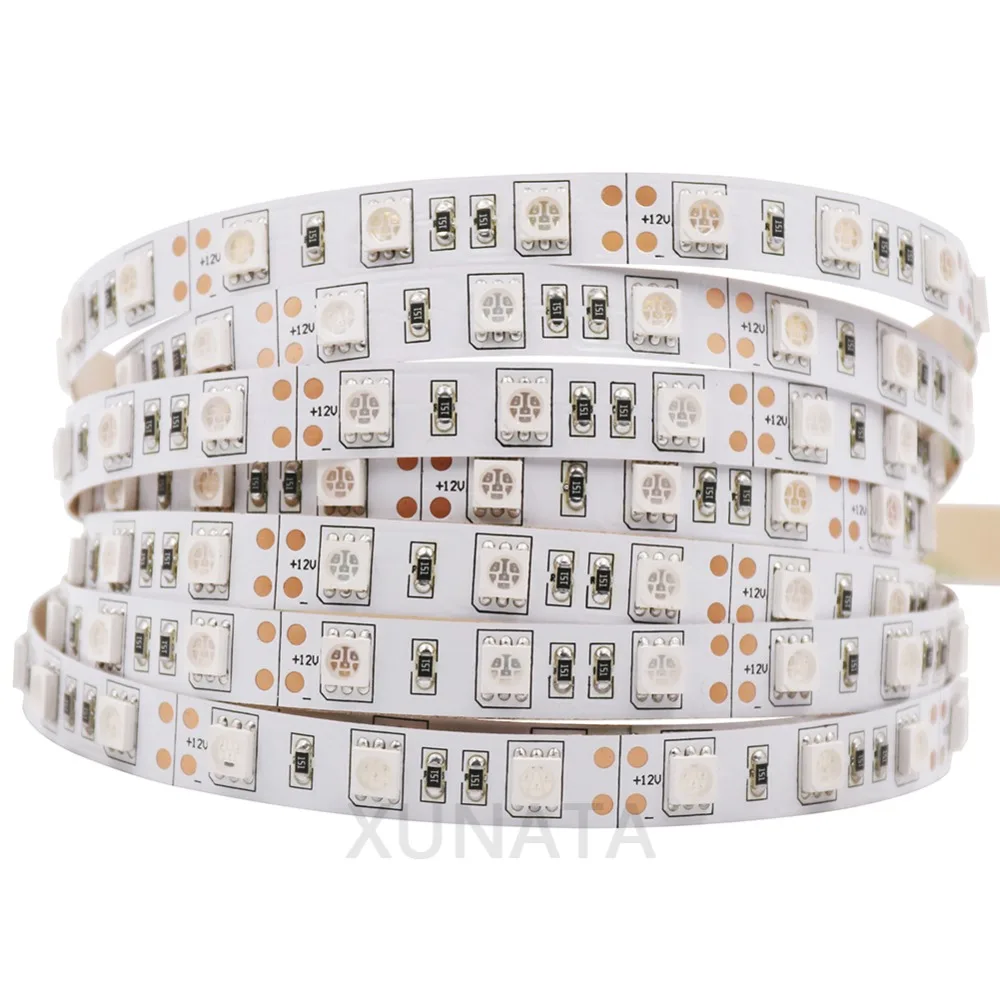 

5050 SMD UV Led Strip 16.4ft 5m DC12V 60leds/m Purple IP21 IP65 True Waterproof Led Tape Light Black White PCB Strip Lights