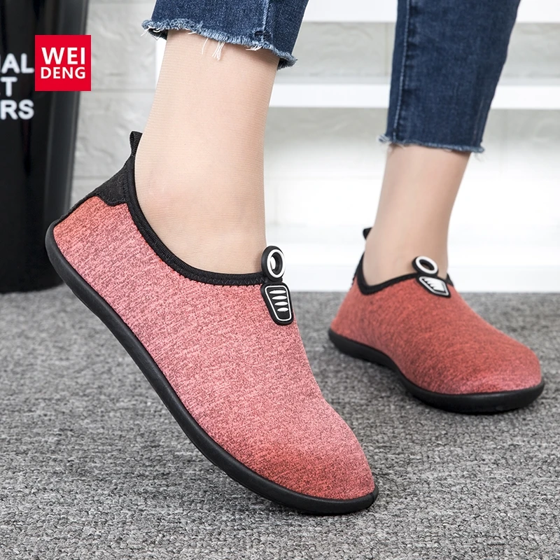 

WeiDeng Winter Fur Fit Foot Warm No Slip Nap Soft Slipper Kicks Women Home Yoga Travelling Cotton Breathable Comfortable Shoe