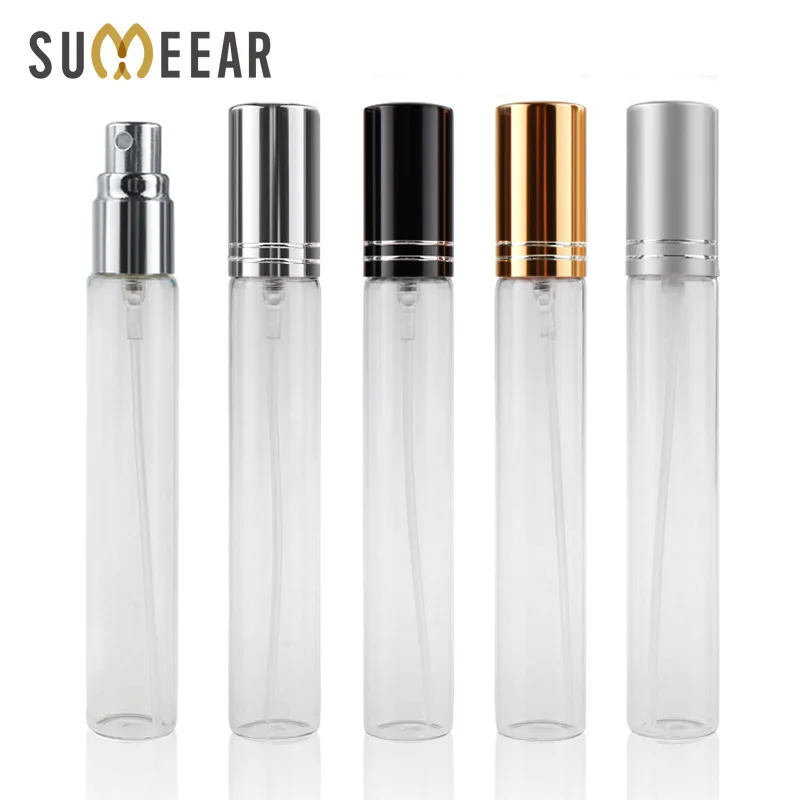 

100PCS/Lot 15ML Empty Cosmetic Containers Portable Refillable Perfume Bottle Glass Spray Bottle Sample Perfume Bottles Atomizer