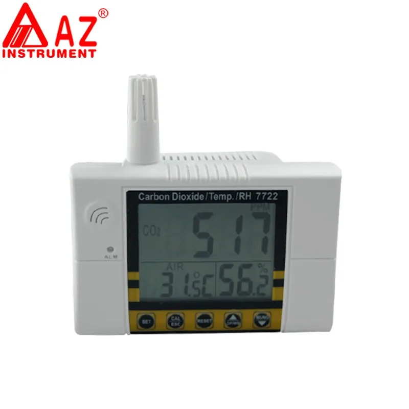 Air quality monitor Temperature meter humidity meter carbon dioxide tester CO2 gas detector gas analyzer CO2 meter 2-IN-1 AZ7722