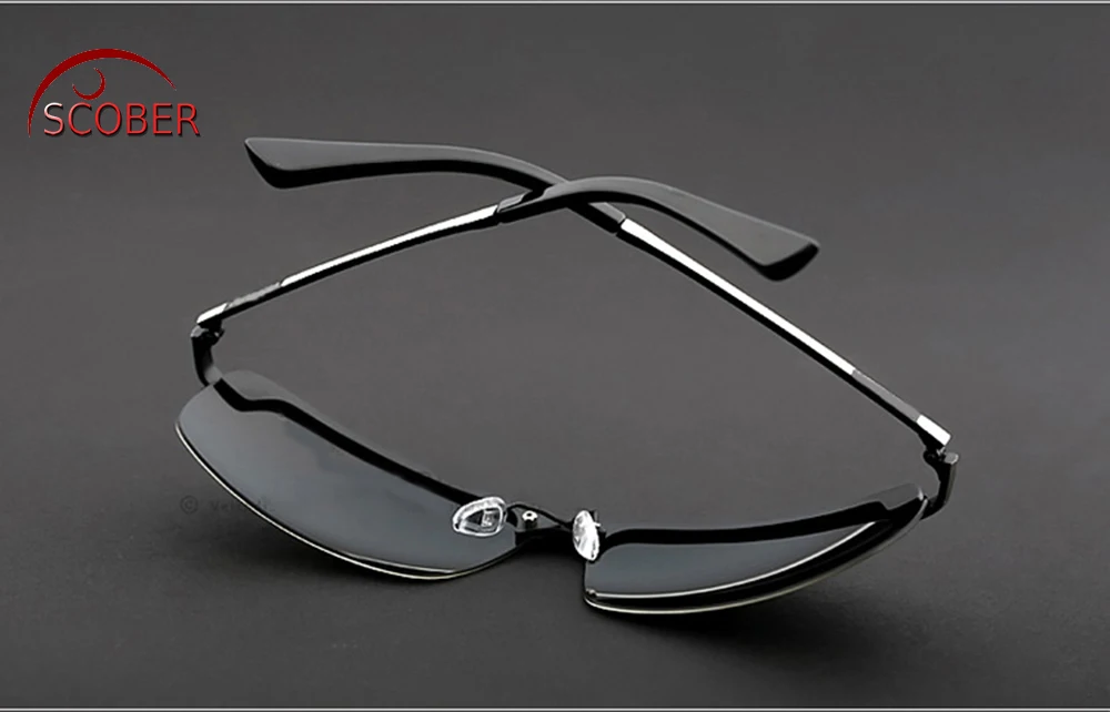 = SCOBER = Роскошные спортивные поляризованные солнцезащитные очки без оправы коричневые и серые линзы водительский TAC усиленный поляроидный, поляризованный Uv400 мужской