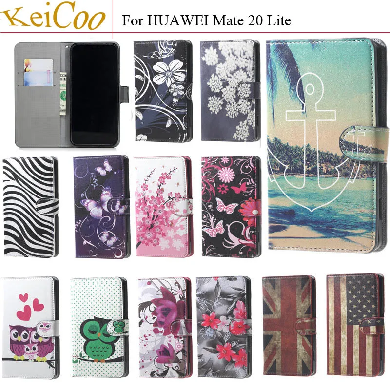 Book Flip Covers On For HUAWEI Mate 20 Lite SNE-L21 LX1 L22 PU Cases Mate20Lite 64GB 32GB Wallet Full Housing | Мобильные телефоны