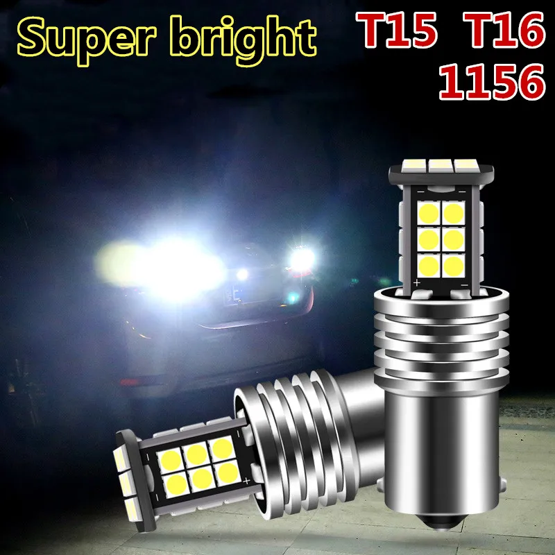 2 шт. T15 1156 1157 24SMD 3030 супер яркий 1200Lm светодиодный CANBUS НЕ OBC ERROR Автомобильная