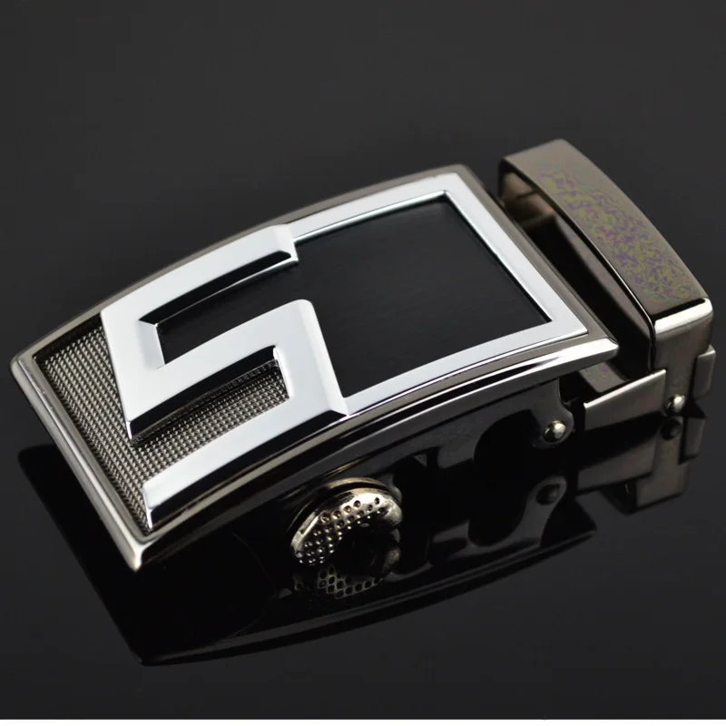 

Fashion Simple Design High Quality Solid 3.5cm belts Buckle Without Strap Sliding Ratchet Luxury Men's Automatic Buckle men gift