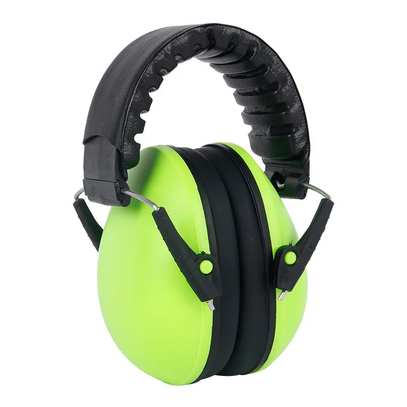 Детские наушники, детские наушники с шумопоглощающим эффектом, защита для ушей, защита для слуха, Звукоизолированные, шумоизоляционные наушники NRR: 25 дБ - Цвет: Зеленый