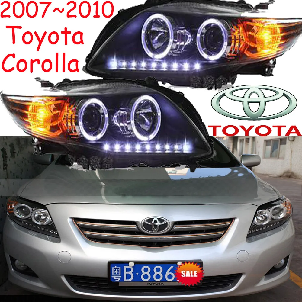 car styling,Corolla headlight,20072010/20112013,Free ship!2pcs