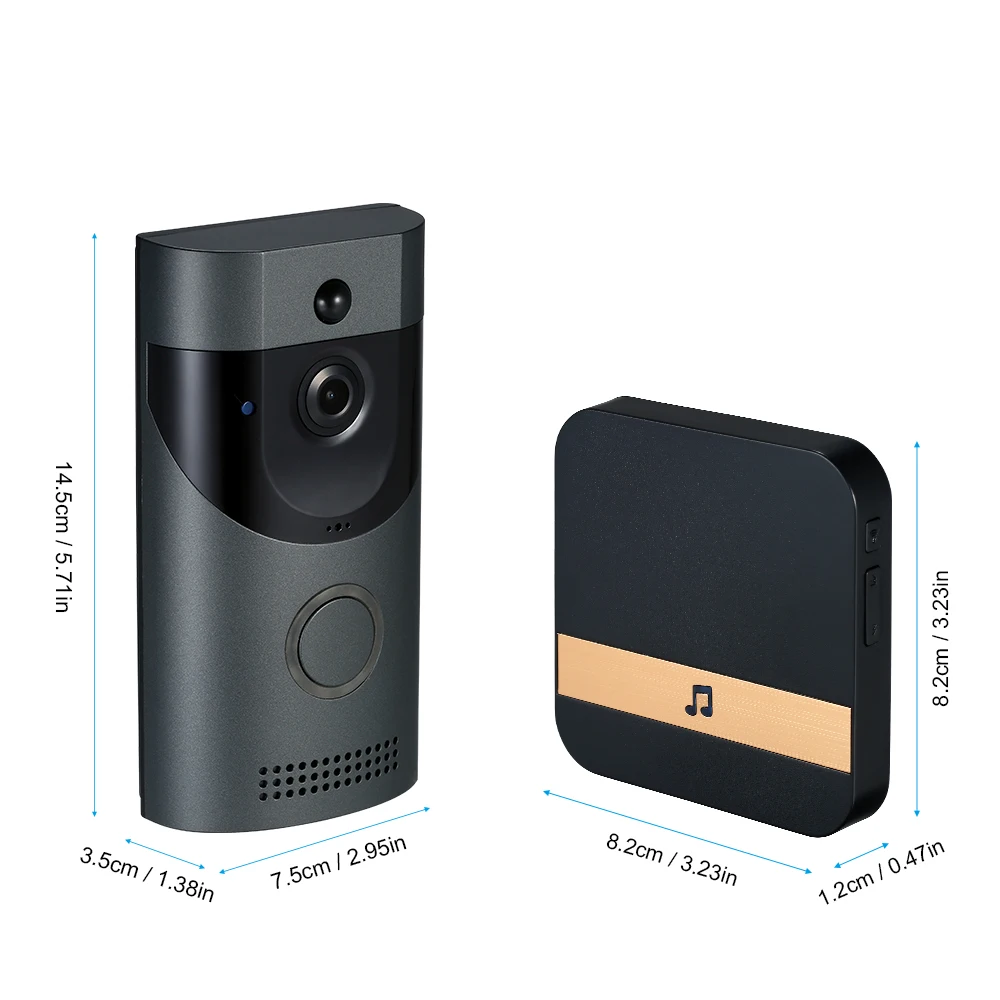 720P видеодомофон видео дверной звонок беспроводной умный дистанционный видео дверной звонок Wifi ИК функция ночного видения безопасность умный дверной звонок S