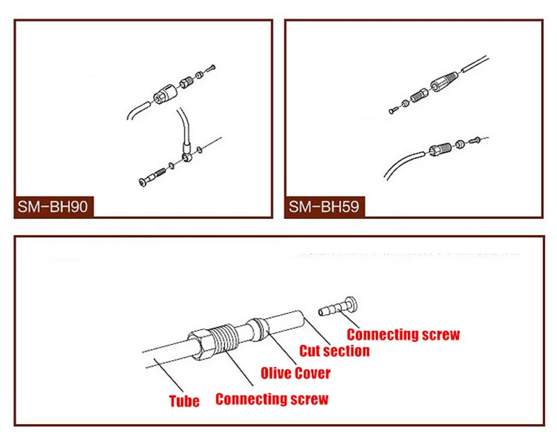 Гидравлический дисковый тормозной шланг комплект трубчатый корпус для труб Набор для Shimano SM-BH59 BH90 W/4 пары компрессионная втулка и игла