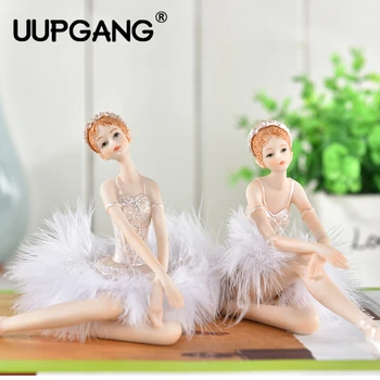 

Resin Decoration Ballet Dancer Girls Angel Figurines Miniature Ornaments Home Decor Accessories Desk Cake Frame Gifts Crafts