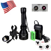 T67 масштабируемый инфракрасный охотничий свет IR 850nm ночного видения тактический пистолет фонарик для оружия+ 18650+ прицел крепление+ переключатель+ зарядное устройство