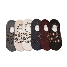 Короткие однотонные хлопковые леопардовые тонкие короткие носки для отдыха с закрытым носком; дышащие удобные женские нескользящие короткие носки