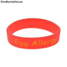 OBH 50 шт. предупреждение яйцо аллергии силиконовый резиновый браслет детский размер