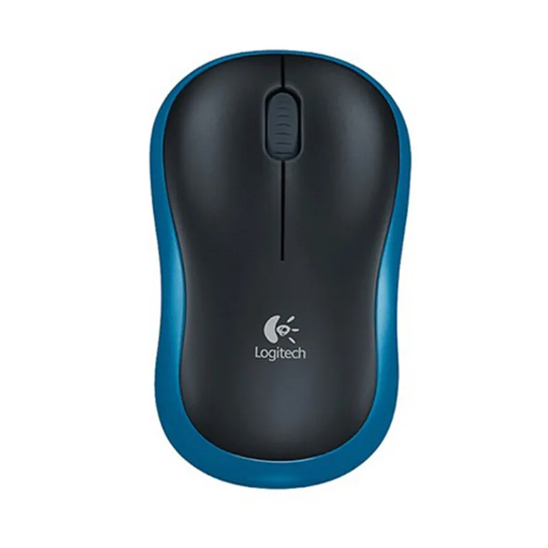 Оригинальная беспроводная мышь logitech M186 2,4G, оптическая эргономичная беспроводная мышь USB 1000 dpi, обновленная модель M185 в розничной упаковке - Цвет: BLUE