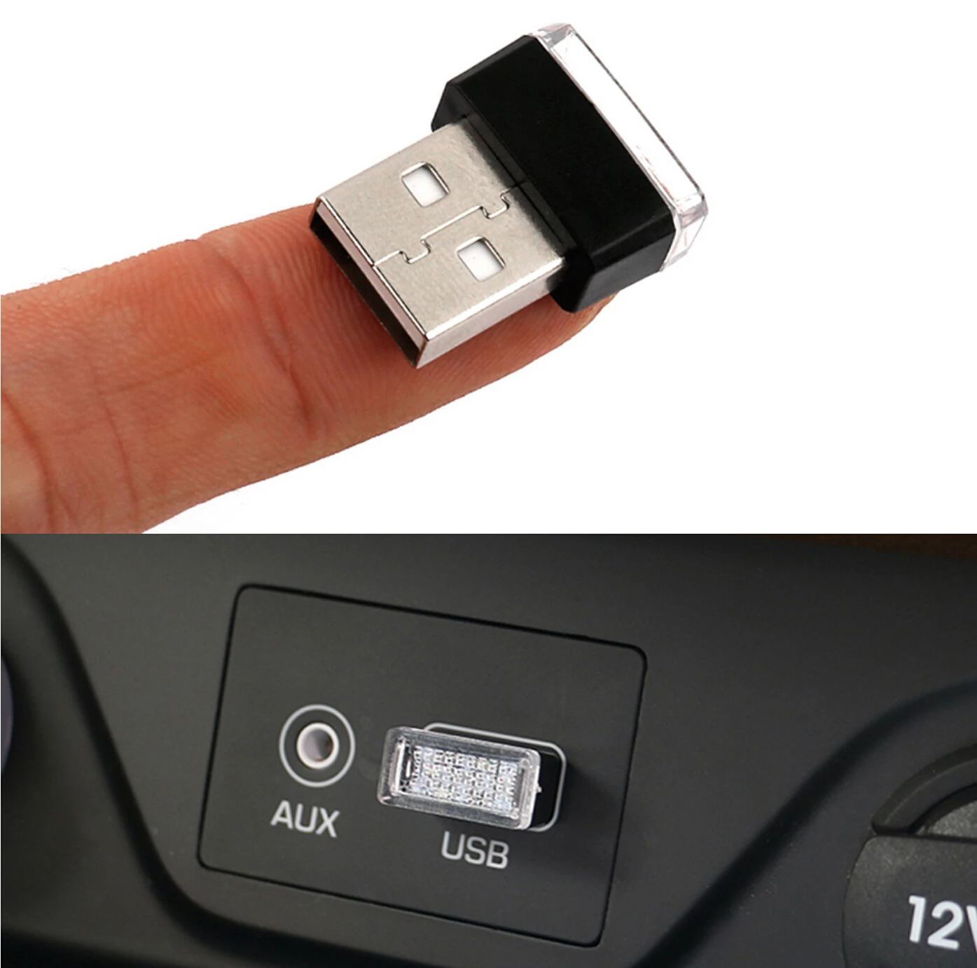 USB Ночной свет светодиодный для внутреннего оформления автомобиля лампа нижнего