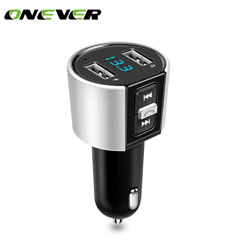 FM трансмиттер Onever автомобильный с поддержкой Bluetooth и 2 USB портами|fm transmitter|fm transmitter