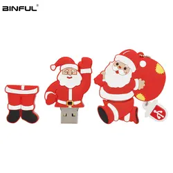 Санта Клаус оптовая продажа Usb Flash Drive 4 GB 8 GB 16 GB 32 ГБ, 64 ГБ и 128 ГБ накопитель Usb 2,0 Платье с изображением снеговика прекрасный подарок флешки и