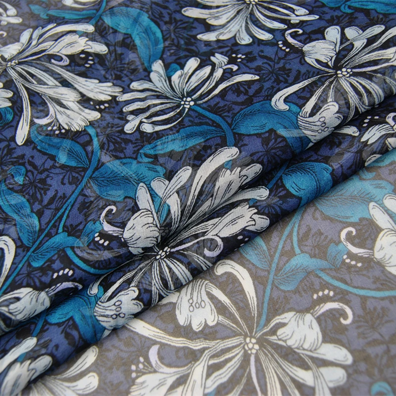 

Floral Printing Silk Georgette Fabric 8m/m 135cm