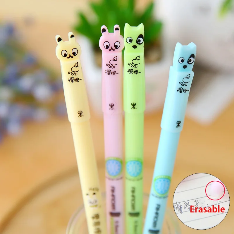 

1 PCS Gel Pens is Removed by Fric Tion Creative Cartoon Pen Head Erasable Pen Unisex 0.5 Gel Pen Office Stationery Student Prize