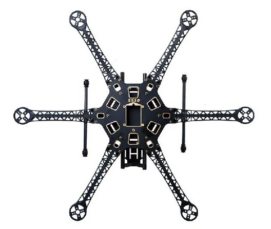 

HMF S550 PCB Hexacopter FPV Aircraft Frame w/ HML 650 Carbon Fiber Quick Install Retractable Folding Landing Gear Skid legs
