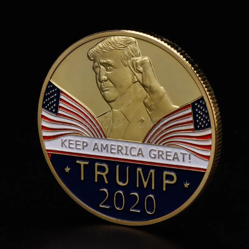 

Commemorative Coin America President Trump 2020 Collection Speech Crafts Art Storage Souvenir Alloy Round Gifts