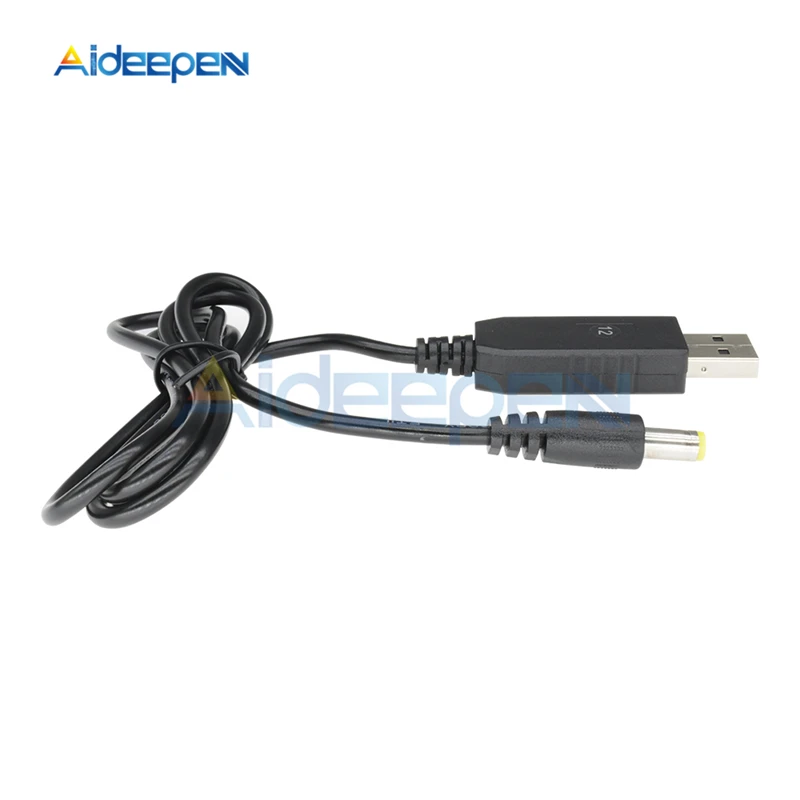 1 шт. 5 В до 9 В/12 В Converter конвертер Кабель USB к 5,5X2,1 мм DC Jack Повышающий Модуль питания кабель Шнур