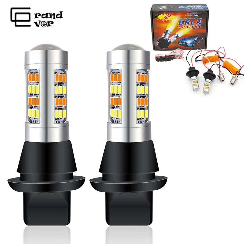 

1156 P21w LED PY21W BA15S BAU15S T20 W21W 7440 LED Canbus Error Free Daytime Running Light+Turn Signal Dual Mode DRL Lights