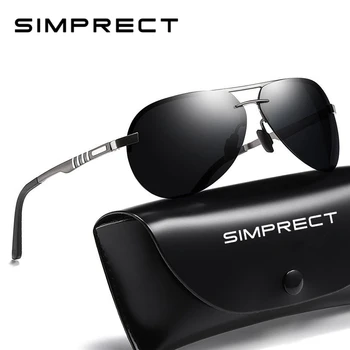 

SIMPRECT 2020 Sunglasses Men Polarized Retro Pilot Metal Sun Glasses HD UV400 High Quality Driving Gafas De Sol De Los Hombres