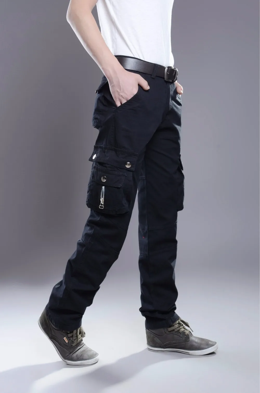 Мужские военные армейские брюки с несколькими карманами, мужские тактические брюки-карго, свободные длинные брюки